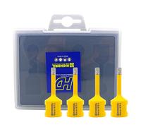 HIGHDRIL Diamond Drill Bit Set - 4pcs 6mm Diamond Hole Saw Kit for Ceramic Porcelain Tile Granite Marble Brick Dekton with M14 Thread
