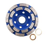 HIGHDRIL Diamond Grinding Wheel - Concrete Double Row 100 mm x 22.23 mm Diamond Cup Wheel for Stone, Concrete, Tile Adhesive, Granite, Masonry