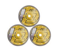 HIGHDRIL Diamond Saw Blade - 3Pcs 180MM Diamond Tile Blade with 22.23MM Arbor, Dry or Wet Cutting Disc for Porcelain Tile Ceramic Granite Marble Hard Material Masonry
