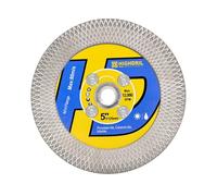 HIGHDRIL Diamond Tile Saw Blade - 5 inch/125mm Diamond Cutting Disc for Cutting Grinding Ceramic Porcelain Tile Marble Granite Quartz Dekton Artificial Stone with M14 Flange