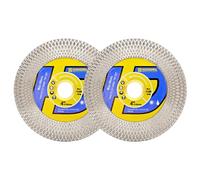 HIGHDRIL Tile Diamond Saw Blade,2pcs Cutting Disc Wheel 4"/105mm for Dry/Wet Cutting & Grinding Porcelain Granite Marble Ceramic Artificial Stone