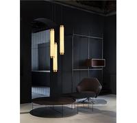 HighEnd Natural White Marble Cylinder CeilingHanging Light Fixture for Home Decor Illuminat