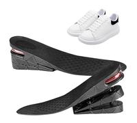 Higher Boosting Insoles for Men, Shoe Height Inserts for Men, 3-Layer Adjustable Heel Lift, Invisible Raiser Insoles, 2.56 Inches for Men and Women