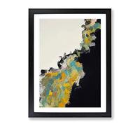 Higher Ground Abstract Framed Wall Art Print A2 Black