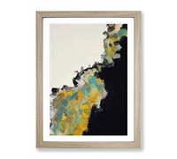 Higher Ground Abstract Framed Wall Art Print A2 Oak