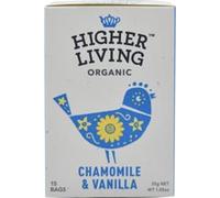 Higher Living Chamomile & Vanilla Organic Herbal Infusion - 15 Bags