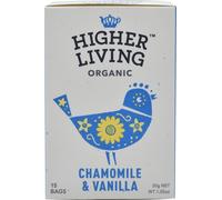 Higher Living Chamomile & Vanilla Organic Herbal Infusion - 15 bags - 4 Pack