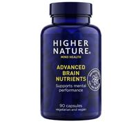 Higher Nature - Advanced Brain Nutrients - Aids Memory & Concentration - Supports Nervous System - Gluten Free - Vegan & Vegetarian - 90 Capsules