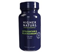 Higher Nature - Astaxanthin & Blackcurrant - Helps Skin Ageing & Wrinkles - Concentrated Blackcurrant Fruit Extract - Vegetarian & Vegan - 90 Capsules