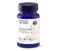 Higher Nature Botanical Iron with Vitamin C - True Food® - 30 Capsules | Natural & Gentle Iron Supplement For Women & Men, 14mg Plant Iron, Supporting Energy, Immunity & Cognitive Function