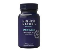 Higher Nature - Candiclear - for Digestive Health - with Caprylic Acid - Rosemary - Thyme & Lemon Balm - Vegetarian & Vegan - 90 Capsules