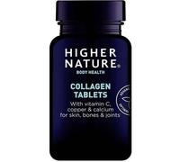 Higher Nature - Collagen Tablets - Hydrolysed Marine Collagen - Vitamin C - Calcium for Bone Support - Responsibly Sourced - 180 Tablets