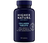 Higher Nature - Collagen Tablets - Hydrolysed Marine Collagen - Vitamin C - Calcium for Bone Support - Responsibly Sourced - 90 Tablets
