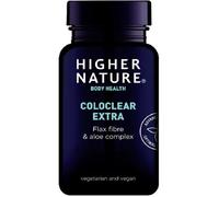 Higher Nature - Bowel Supplement - ColoClear Extra - Flax Fibre & Aloe Complex - 180 Capsules