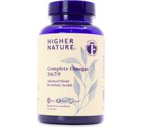 Higher Nature - Complete Omegas 3:6:7:9 - True Food® Formula - Fish Oils with Borage Oil & Virgin Olive Oil - Supports Vision, Brain Function & Cardio Health - Omega 3 6 7 9 Fatty Acids - 90 Capsules