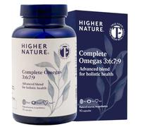Higher Nature Complete Omegas 3:6:7:9 - True Food® Formula - 90 Capsules | Fish Oils with Borage Oil & Virgin Olive Oil, Supports Vision, Brain Function & Cardio Health, Omega 3 6 7 9 Fatty Acids