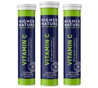 Higher Nature Fizzy C - Vitamin C Effervescent Tablets - 20 Tablets x 3 | Immune System Support, Vitamin C 1000mg, Vegan, (Pack of 3)