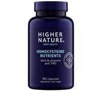 Higher Nature Homocysteine Nutrients - H Factors - 180 Capsules | Improved Energy, Healthy homocysteine, Unique Blend of B Vitamins & TMG, Vegetarian & Vegan