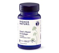 Higher Nature - Lion's Mane & Ginkgo - for High Performance Days - True Food® Formula - High Strength Ginkgo Biloba 6000mg & Lion's Mane Mushroom 3000mg - Vegan Formula - 30 Capsules