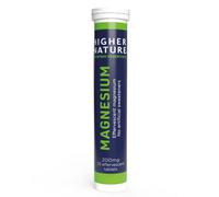 Higher Nature - Magnesium Effervescent - 200mg Magnesium Effervescent Supplement - Natural Orange Flavour - No Artificial Sweeteners - 20 Tablets