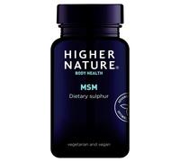 Higher Nature MSM Tablets - Dietary Sulphur 1000 mg - Odourless - Vegetarian & Vegan 180 Tablets