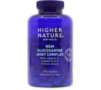 Higher Nature - MSM Glucosamine Joint Complex - Vitamin C, Copper & Zinc - Multivitamin Tablets for Women & Men - Vegetarian & Vegan - 240 Tablets