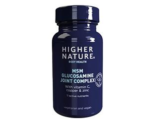 Higher Nature MSM Glucosamine Joint Complex - 90 Tablets | Vitamin C, Copper, Zinc & Botanical Complex Tablets for Women & Men, Vegetarian & Vegan