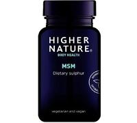 Higher Nature MSM Tablets - Dietary Sulphur 1000 mg - Odourless - Vegetarian & Vegan 180 Tablets