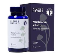 Higher Nature Mushroom Vitality - True Food® Formula - 60 Capsules | Mushroom Complex for Daily Resilience, 8 Extracts Including Lion's Mane, Reishi, Shiitake, Immunity, Energy & Vitality