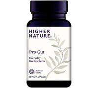 Higher Nature - Pro Gut - High Strength Probiotic Cultures - Multi-Strain Probiotic for Digestive System - Everyday Live Bacteria - 5 Billion CFUs - for Good Gut Flora, Gas & Bloating - 30 Capsules