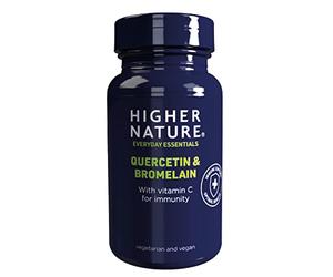 Higher Nature Quercetin & Bromelain - 60 Tablets | Supports Allergies, Histamine & Immunity, Vegan