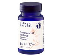 Higher Nature Starflower Oil 1000mg - 220mg GLA Cold-Pressed Natural Source of Omega 6 Women's Hormone & Skin Support - PMS & Menopause Support - True Food® Formula - Borage Oil Capsules - 30 Capsules