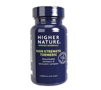 Higher Nature Turmeric Capsules High Strength - 60 Capsules | Powerful Support, Tumeric Curcumin Supplement, Vegan