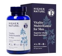 Higher Nature Vitality Multivitamin for Men - True Food® Formula Nutrients from 16 Real Foods - Vegan Multivitamin - One Month Supply of Mens Vitamins - 60 Multi Vitamins Capsules