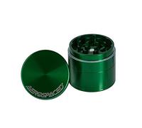 Higher Standards x Aerospaced 4 Piece Metal Herb Grinder With a Pollen Catcher 2" 50mm (Green)