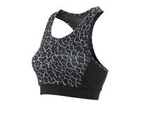 Higher State Pattern Panelled Longer Women's Low Impact Crop Top