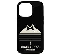 Higher Than Worry Mountain Silhouette Hiker Design Case for iPhone 13 Pro