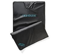 HigherDOSE Infrared Sauna Blanket - Portable Sauna for Home Therapy - Relax and Detox Your Body and Mind - Plush Thermal Heated Blanket - 71 x 71 Inches Green and Black