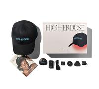 HigherDOSE Red Light Hat - FDA-Cleared 650nm Hair Growth Cap with 120 LED Medical-Grade Bulbs, Cordless Design, Zero EMF Emissions, 10-Minute Daily Treatment, Black, 17 Years