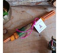 Highest Buddha Incense Sticks, 25 Pack, Handmade, in Sari wrap eco friendly (Orange & Cinnamon)