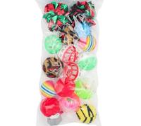 HighFigh Cat Toys 18 Pack, Mixed Textures and Sounds, Feathers, Crinkle, Jingle, Springs, Large Multipack