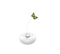 HighFigh Crazy Butterfly White - Interactive Cat Toy - an Exciting and Engaging Toy Designed to Keep Your Cat on Their Toes - Touch and Sound Sensors Activate the Toy