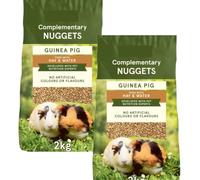 HighFigh Guinea Pig Complementary Nuggets, with Essential Vitamins and Minerals, Supports Balanced Diet, Pack of 2, 2kg