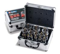 HIGHFIRE 20pcs Carbide Hole Saw with Case, Carbide Tipped Hole Cutter with Pilot Drill bit for Stainless Steel, Iron, Aluminum, Alloy, Plastic