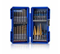 HIGHFIRE 30PCS Impact Driver Bit Set Include Screwdriver Bit Set,Step Drill Bit,Hex Shank Drill Bit with Tough Stackable Case, Idea for Hanging Pictures, Assembling Furniture and Home Tasks