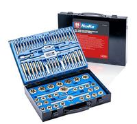 HIGHFIRE 86 pcs Tap and Die Set, SAE and Metric Standard, Large Tap and Die Set with Hex Shape, Titanium Coated Tap and Die Set with Storage Case, All-in-One Tap and Die Set