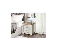 Birlea Highgate 2 Drawer Bedside Cream And Oak, Cream