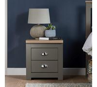 Highgate Bedside Cabinet - 2 Drawer - Dark Grey Painted