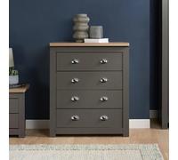 Highgate Chest - 4 Drawer - Dark Grey Painted