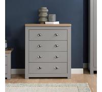 Highgate Chest - 4 Drawer - Grey Painted